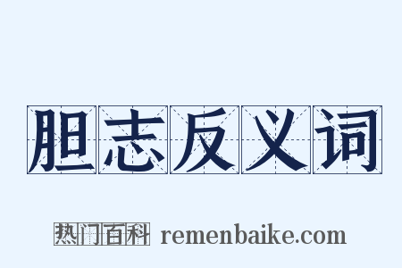 胆志反义词是什么意思的图片